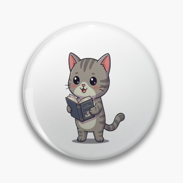 Item preview, Cute Grey Cat Reading Book designed and sold by Ella_Sketch.