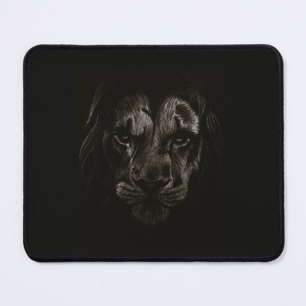 Item preview, Realistic Lion Face Frontal Dark Pencil Drawing Art designed and sold by silversketchh.
