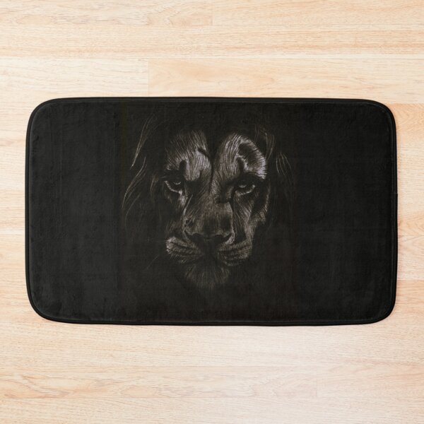 Item preview, Realistic Lion Face Frontal Dark Pencil Drawing Art designed and sold by silversketchh.