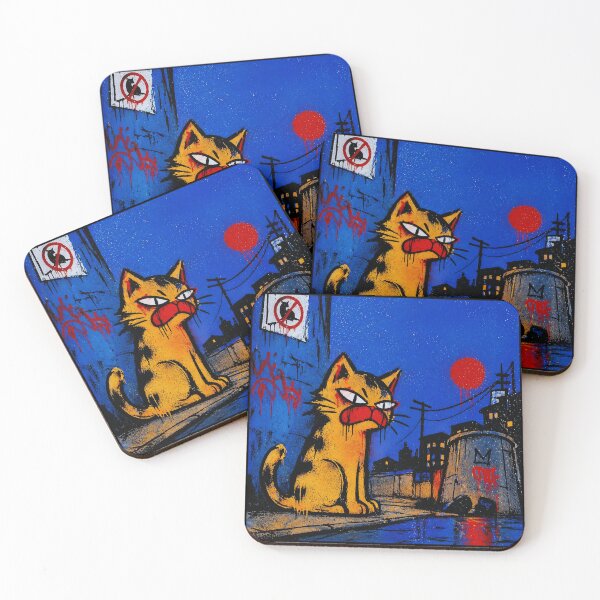 Item preview, Grumpy Street Cat Urban Graffiti  designed and sold by Modaozushi216.