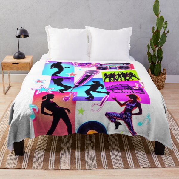 Item preview, Retro Disco Dance Neon Silhouette Vintage Pop Music designed and sold by ExploreAura Studio.