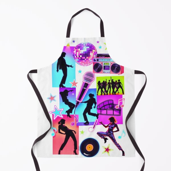 Item preview, Retro Disco Dance Neon Silhouette Vintage Pop Music designed and sold by ExploreAura Studio.