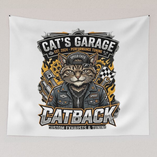 Item preview, Cat's Garage Custom Catback Exhaust Performance Tuning Art designed and sold by abdosArts1.
