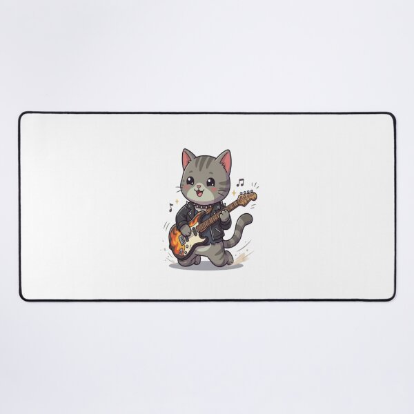 Item preview, Cute Grey Cat Playing Guitar designed and sold by Ella_Sketch.