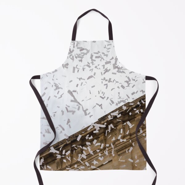 Item preview, White Confetti Shower Over Historic Stone Building designed and sold by Nmallia.
