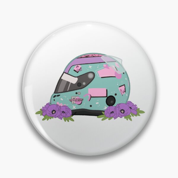 Item preview, Valtteri Bottas 2026 Miami Helmet With Flowers designed and sold by OriDraws.
