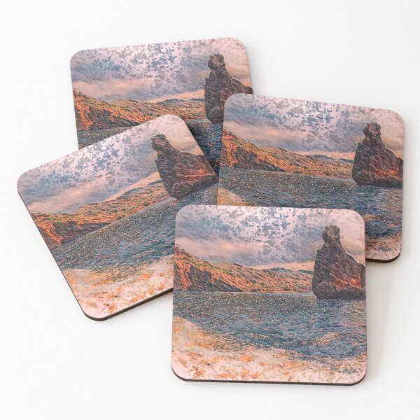 Item preview, Mediterranean Coastal Rock Formation Art - Northern Coast of Ibiza designed and sold by ArtworkNorth.
