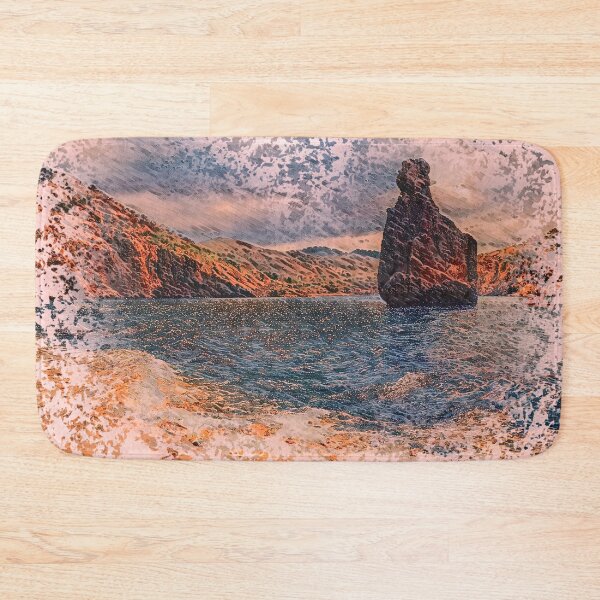 Item preview, Mediterranean Coastal Rock Formation Art - Northern Coast of Ibiza designed and sold by ArtworkNorth.
