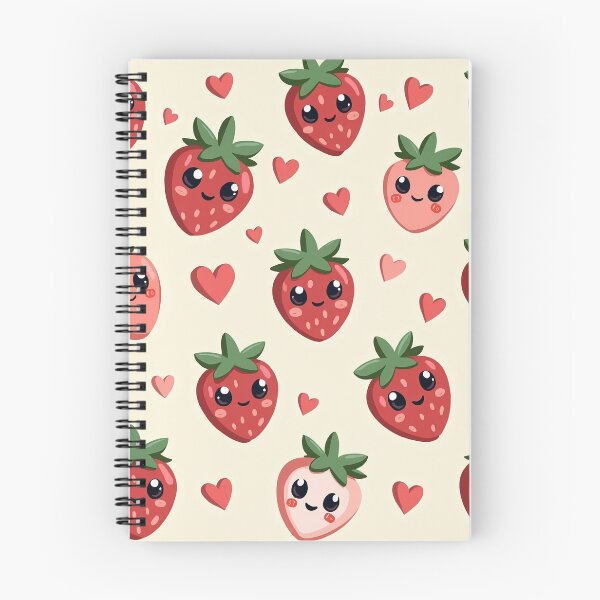 Item preview, Smiling Strawberry Cuties on Cream Cute Decor designed and sold by mittie101.