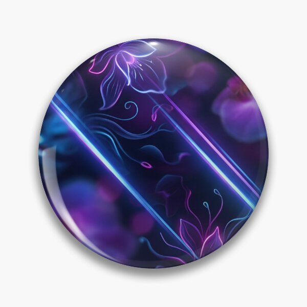 Item preview, Neon Exotic Flowers with Cyberpunk Diagonal Streaks designed and sold by aashcreat.