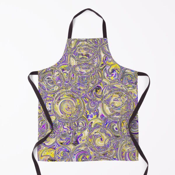 Aperçu de l'œuvre Cercles fractals d'hortensias violets et jaunes créée et vendue par SXW Designs.