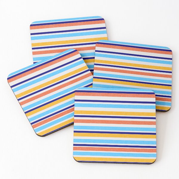 Item preview, Blue Orange and White Stripes  designed and sold by JaygiesDesign.