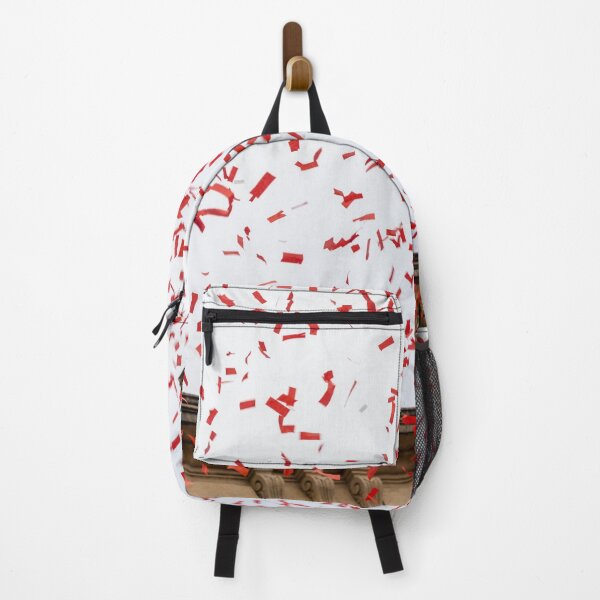 Item preview, Red Confetti Falling Over Historic Building designed and sold by Nmallia.