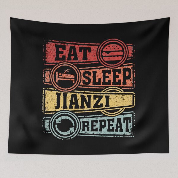 Item preview, Eat Sleep Jianzi Repeat designed and sold by GabbyKash.