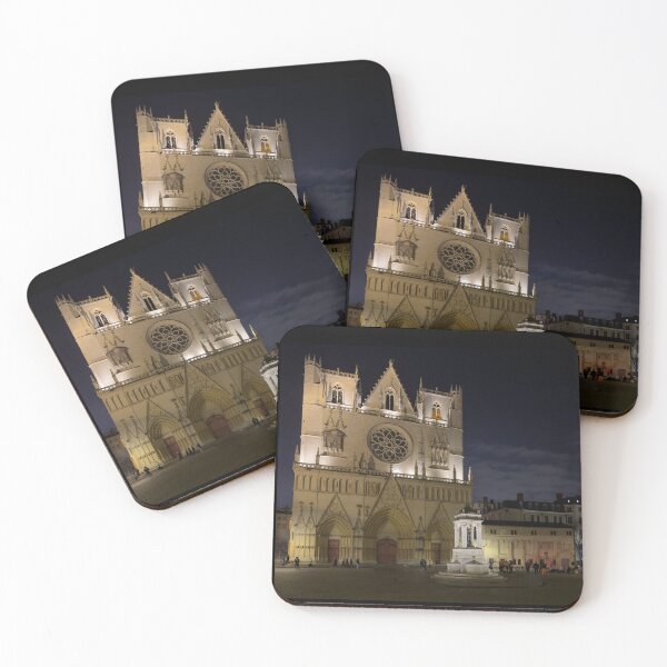 Item preview, Lyon: A Night View of the Cathedral St Jean Baptiste designed and sold by Trevor and Photos.