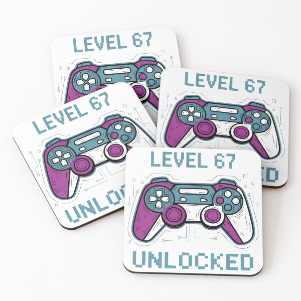Item preview, Level 67 Unlocked - Retro Gamer Birthday Gift - Level 67 Gaming Addict designed and sold by OlyvieArt.