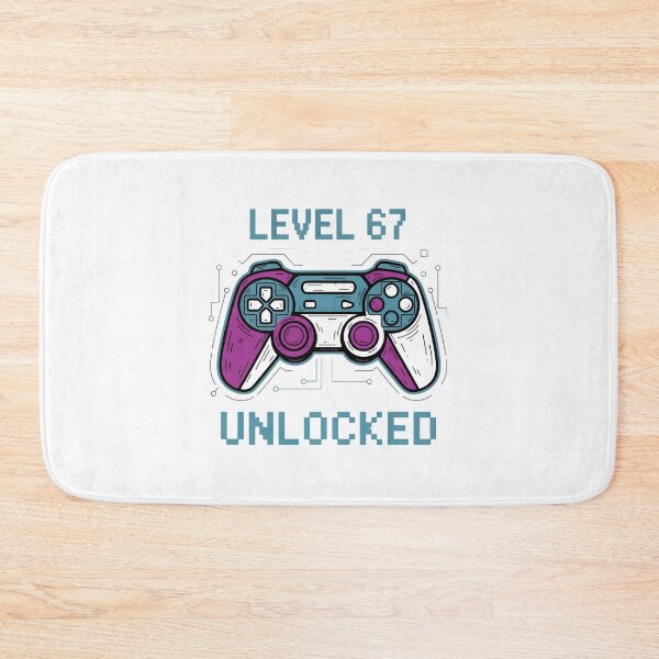 Item preview, Level 67 Unlocked - Retro Gamer Birthday Gift - Level 67 Gaming Addict designed and sold by OlyvieArt.