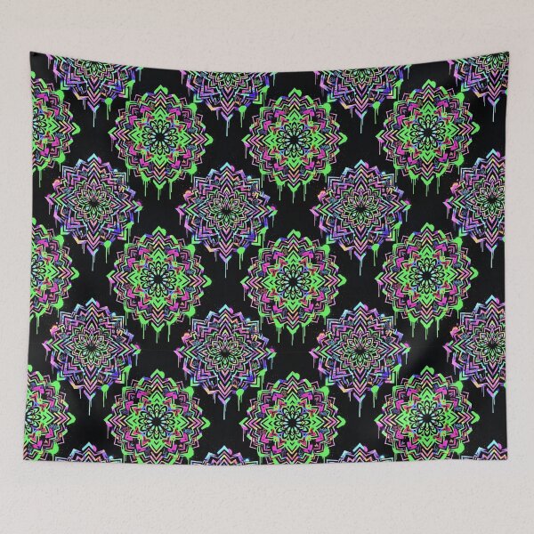 Item preview, Trippy Neon Street Art Mandala designed and sold by warayut.