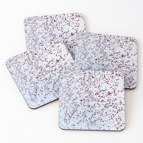 Item preview, Red and Silver Confetti Falling on White Background designed and sold by Nmallia.