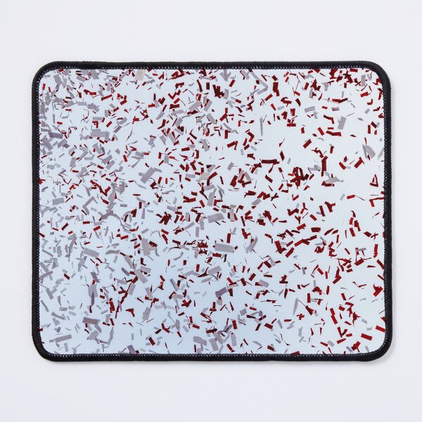 Item preview, Red and Silver Confetti Falling on White Background designed and sold by Nmallia.