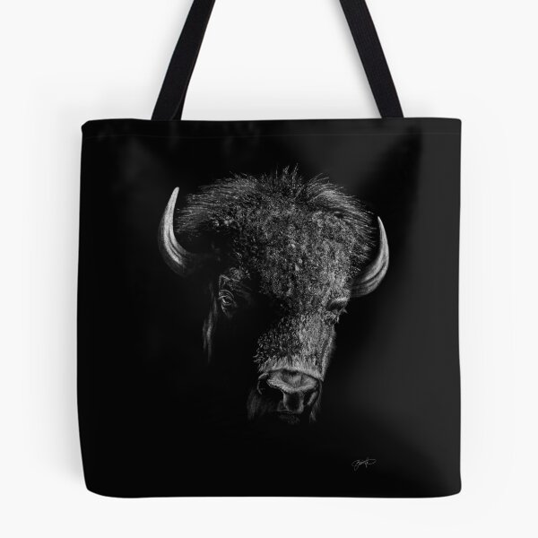 Item preview, Bison in white pencil designed and sold by Eva Hussain Studio.