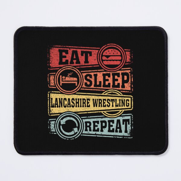 Item preview, Eat Sleep Lancashire wrestling Repeat designed and sold by GabbyKash.