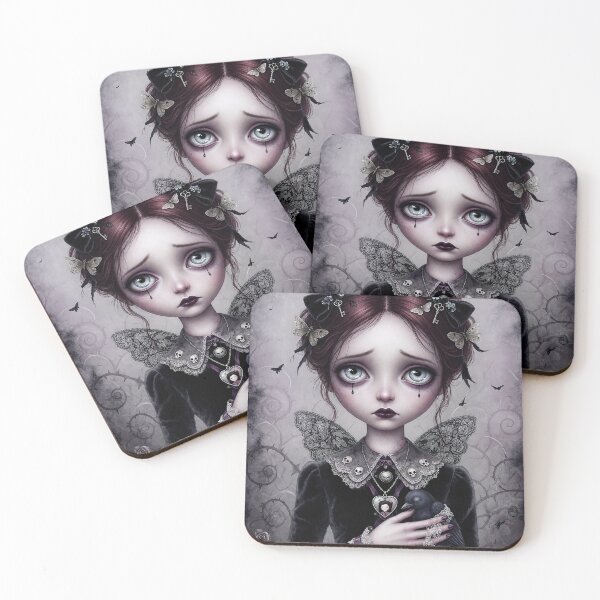 Item preview, Night Lilith. Gothic Surreal Girl Art Print. Dreamlike Dark Art Illustration designed and sold by Piagor.