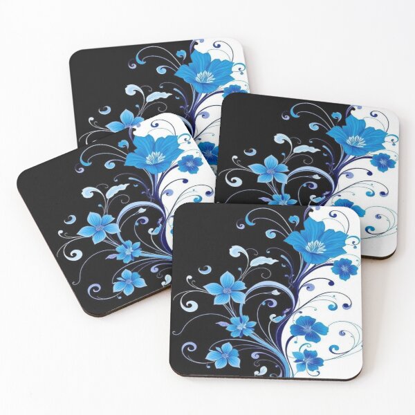 Item preview, Abstract Blue Floral  designed and sold by AllAroundArtist.