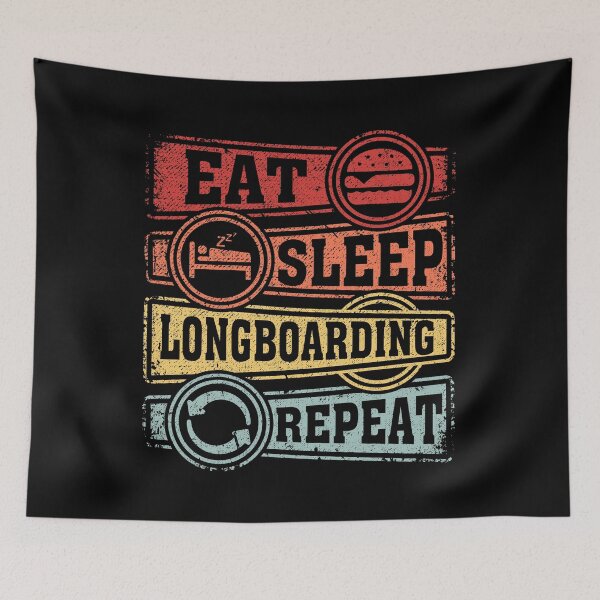 Item preview, Eat Sleep Longboarding Repeat designed and sold by GabbyKash.