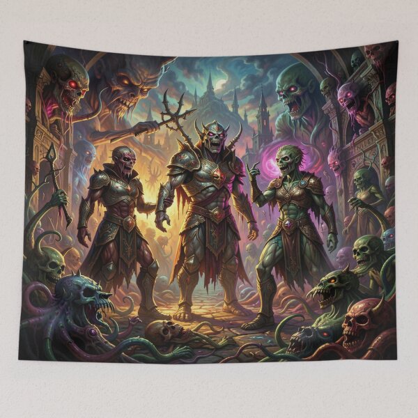 Item preview, Dark warriors in a Gothic fantasy realm full of fire, power, and an epic, dark atmosphere. designed and sold by FotoworldEdel.