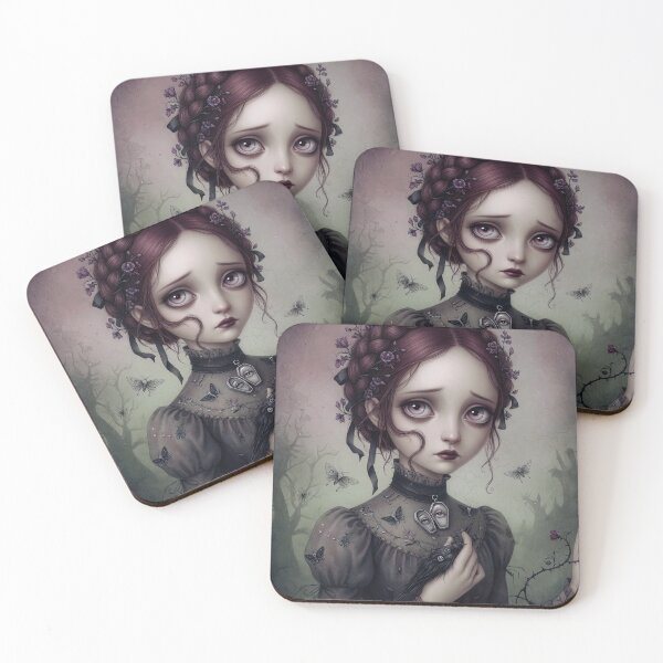 Item preview, Ophelia Hollow. Gothic Surreal Girl Art Print. Dreamlike Dark Art Illustration designed and sold by Piagor.
