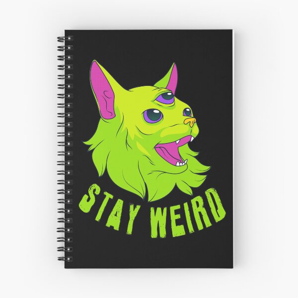 Item preview, Stay Weird — Neon Three Eyed Cat  designed and sold by R-A Designs.