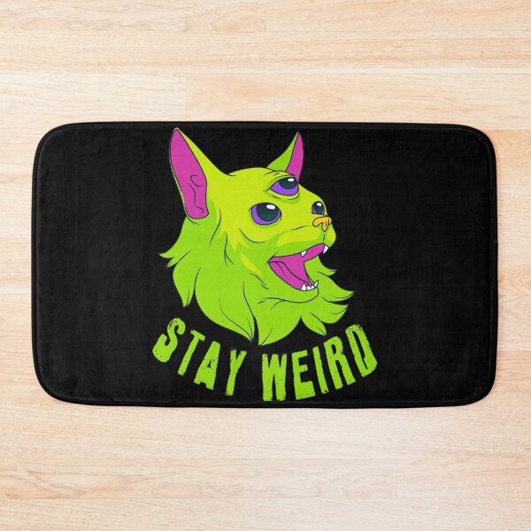Item preview, Stay Weird — Neon Three Eyed Cat  designed and sold by R-A Designs.