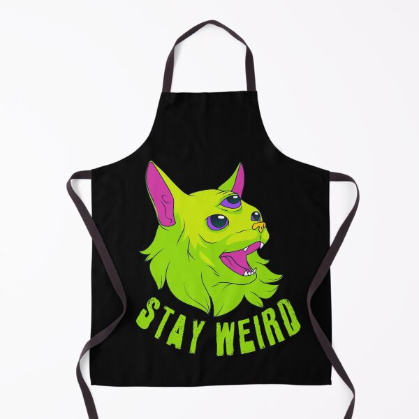 Item preview, Stay Weird — Neon Three Eyed Cat designed and sold by R-A Designs.