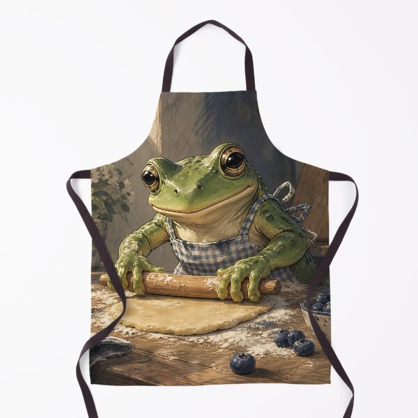 Item preview, Baking Day Puddles - Cute Cottagecore Frog designed and sold by bapupa.