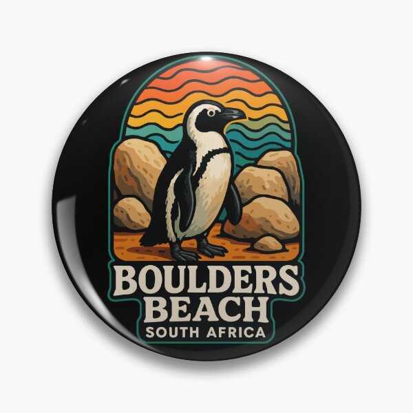 Item preview, Boulders Beach South Africa Penguin Trippy Travel designed and sold by TomFrontierArt.