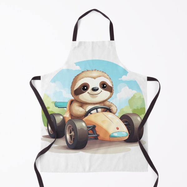 Item preview, Cute sloth in a race car pastel digital decoration designed and sold by BookOfRainbows.