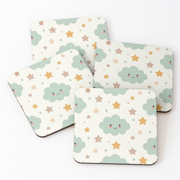Item preview, Kawaii Mint Clouds & Stars Pastel Aesthetic designed and sold by mittie101.