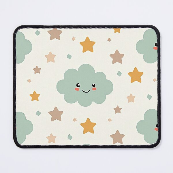 Item preview, Kawaii Mint Clouds & Stars Pastel Aesthetic designed and sold by mittie101.