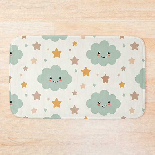 Item preview, Kawaii Mint Clouds & Stars Pastel Aesthetic designed and sold by mittie101.