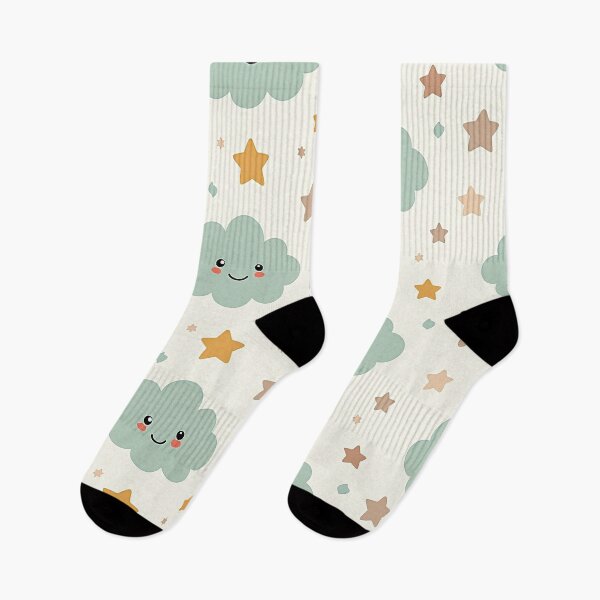 Item preview, Kawaii Mint Clouds & Stars Pastel Aesthetic designed and sold by mittie101.