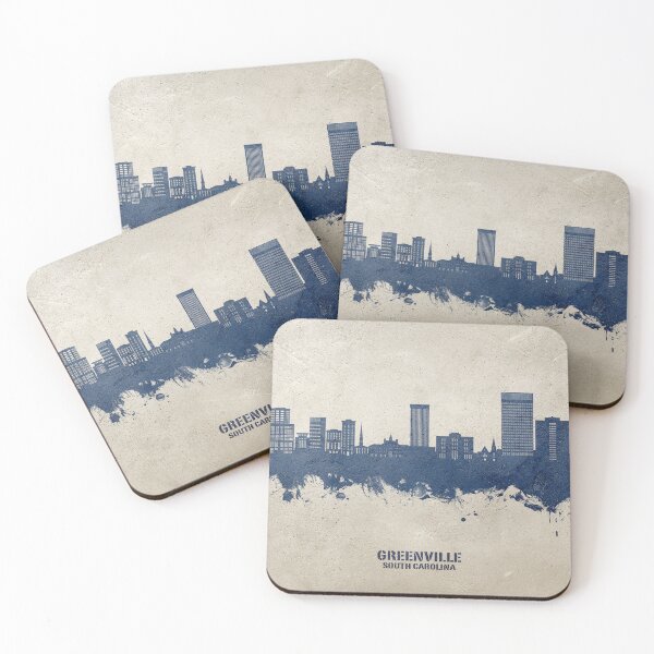 Item preview, Greenville South Carolina Skyline designed and sold by ArtPrints.