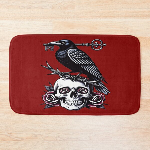 Item preview, Mystic Raven & Skull with Roses designed and sold by TheInkRaven.