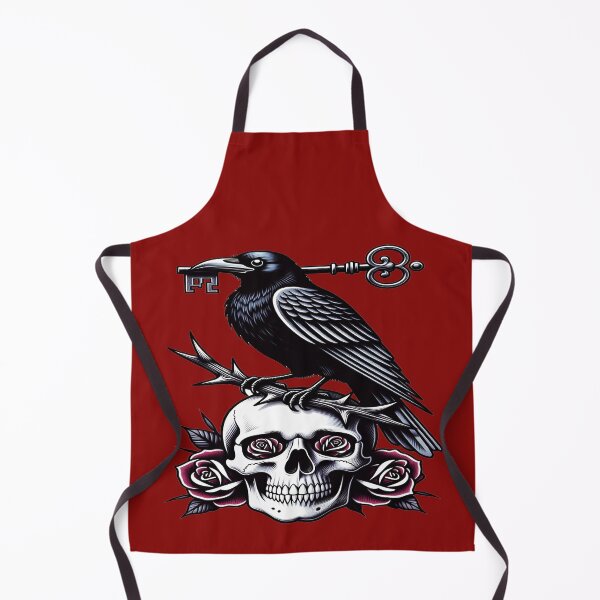 Item preview, Mystic Raven & Skull with Roses designed and sold by TheInkRaven.