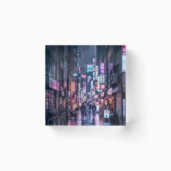 Item preview, Cyberpunk Tokyo Night – Neon City Alley & Rain Reflections designed and sold by GlyphGarden.