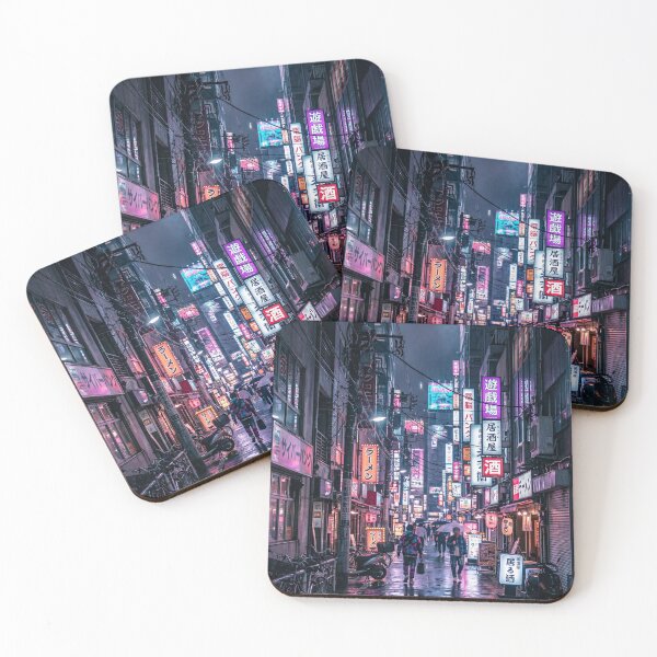 Item preview, Cyberpunk Tokyo Night – Neon City Alley & Rain Reflections designed and sold by GlyphGarden.
