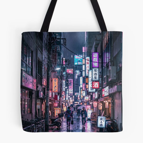 Item preview, Cyberpunk Tokyo Night – Neon City Alley & Rain Reflections designed and sold by GlyphGarden.