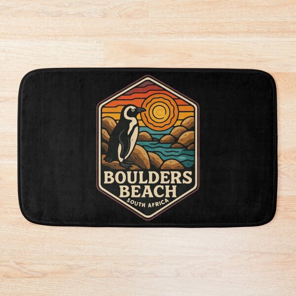 Item preview, Boulders Beach South Africa Penguin Retro Travel designed and sold by TomFrontierArt.