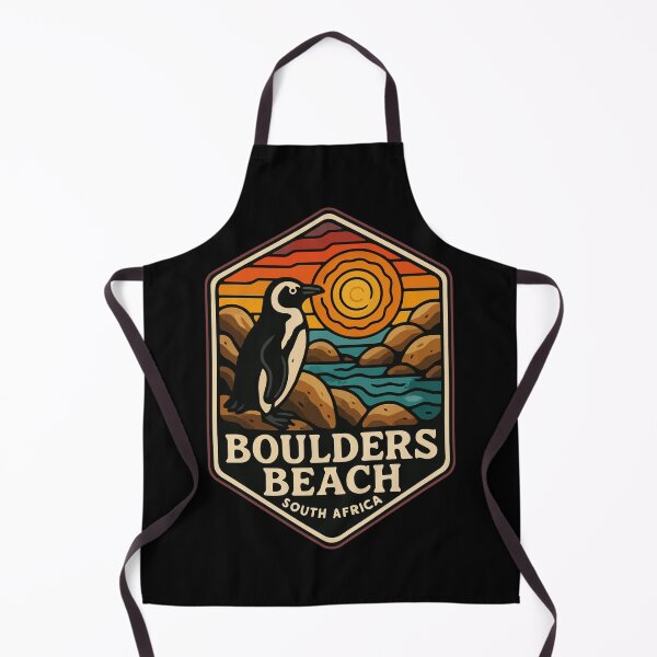 Item preview, Boulders Beach South Africa Penguin Retro Travel designed and sold by TomFrontierArt.