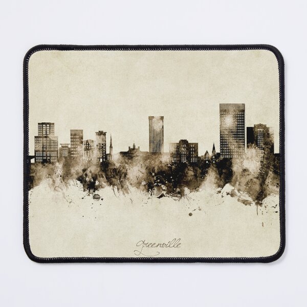 Item preview, Greenville South Carolina Skyline designed and sold by ArtPrints.